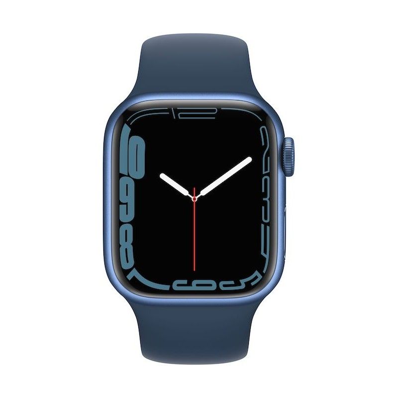 Apple Watch 7, GPS+Cellular 41 mm - Azul, bracelete desportiva azul abissal
