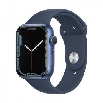 Apple Watch 7, GPS 41 mm - Azul, bracelete desportiva azul abissal