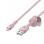 Cabo Belkin Boost Charge Pro Flex Braided Silicone USB-A para Lightning 1 m - Rosa