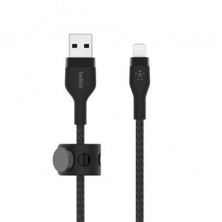 Cabo Belkin Boost Charge Pro Flex Braided Silicone USB-A para Lightning 1 m - Preto