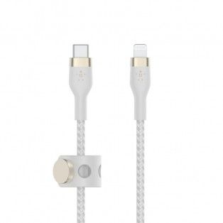 Cabo Belkin Boost Charge Pro Flex Braided Silicone USB-C para Lightning 1 m - Branco