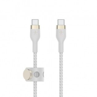 Cabo Belkin Boost Charge Pro Flex Braided Silicone USB-C USB-C 2 m - Branco