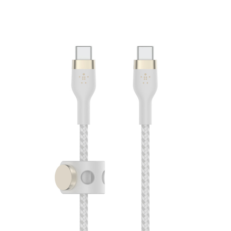 Cabo Belkin Boost Charge Pro Flex Braided Silicone USB-C USB-C 1 m - Branco