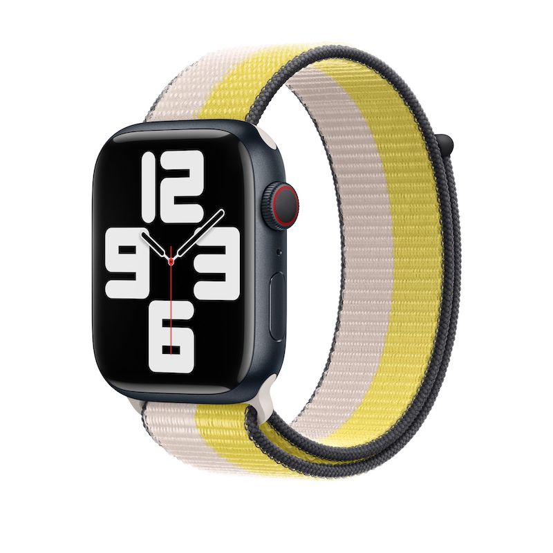 Bracelete Loop desportiva para Apple Watch 42 a 45 mm - Leite de aveia/raspa de limão