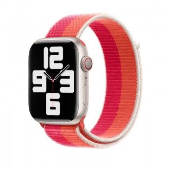 Bracelete Loop desportiva para Apple Watch 42 a 45 mm - Nectarina/peónia