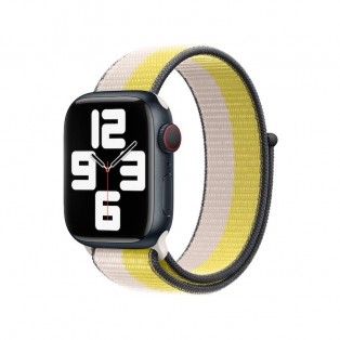 Bracelete Loop desportiva para Apple Watch 38 a 41 mm - Leite de aveia/raspa de limão