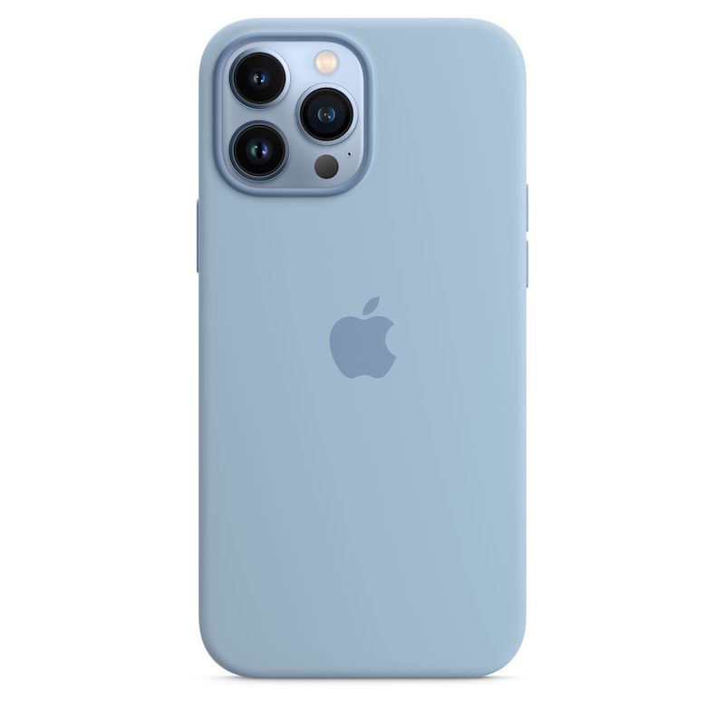 Capa em silicone com MagSafe para iPhone 13 Pro Max - Azul nevoeiro