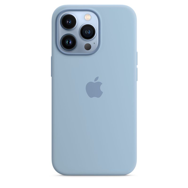 Capa em silicone com MagSafe para iPhone 13 Pro - Azul nevoeiro