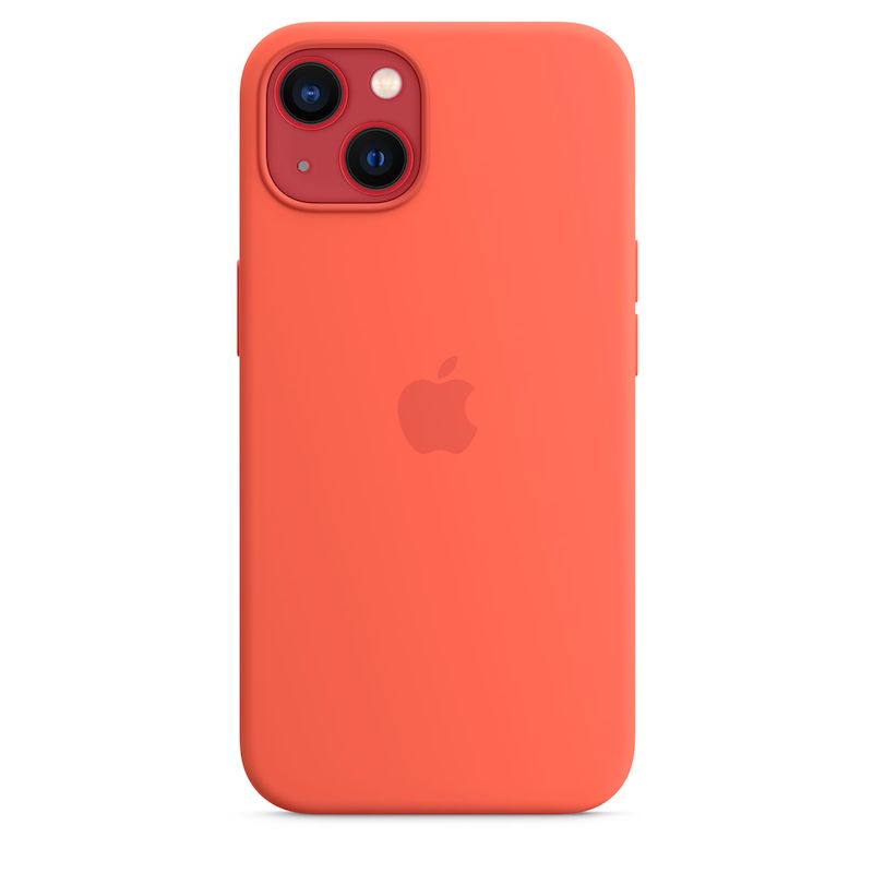 Capa em silicone com MagSafe para iPhone 13 - Nectarina