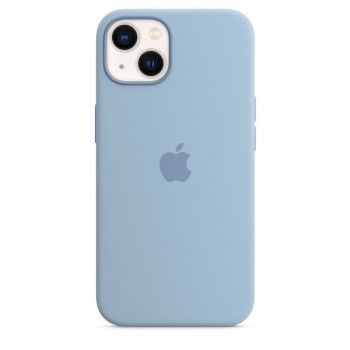Capa em silicone com MagSafe para iPhone 13 - Azul nevoeiro