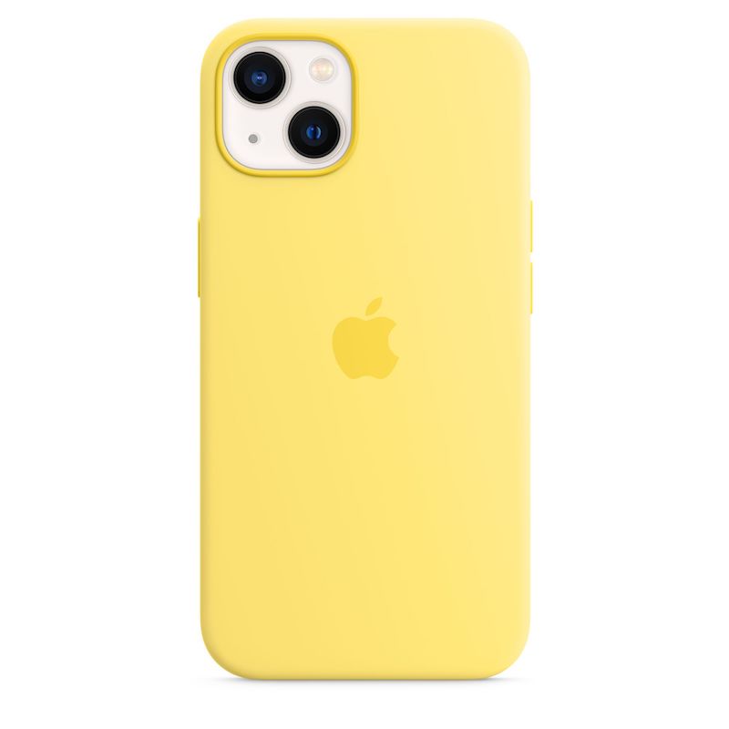 Capa em silicone com MagSafe para iPhone 13 - Raspa de limão