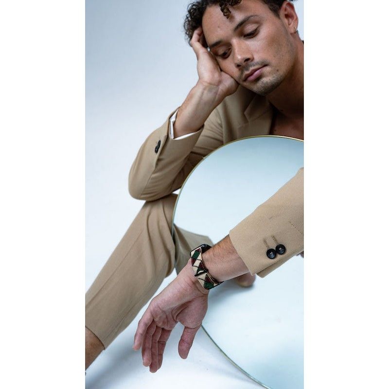 Bracelete Mura Mune YUM KAAX para Apple Watch 42 a 45 mm Multicolorido/Prateado