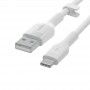 Cabo Belkin Boost Charge Flex Silicone USB-A para USB-C 1 m - Branco