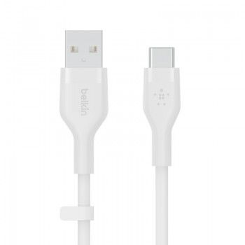 Cabo Belkin Boost Charge Flex Silicone USB-A para USB-C 2 m - Branco