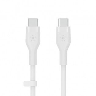 Cabo Belkin Boost Charge Flex Silicone USB-C para USB-C 1 m - Branco