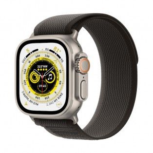 Apple Watch Ultra, GPS+Cell 49 mm - Titanio/Bracelete Trail Preto/Cinza M/L