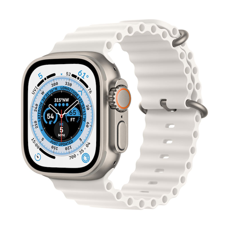 Apple Watch Ultra, GPS+Cell 49 mm - Titanio/Bracelete Ocean branca