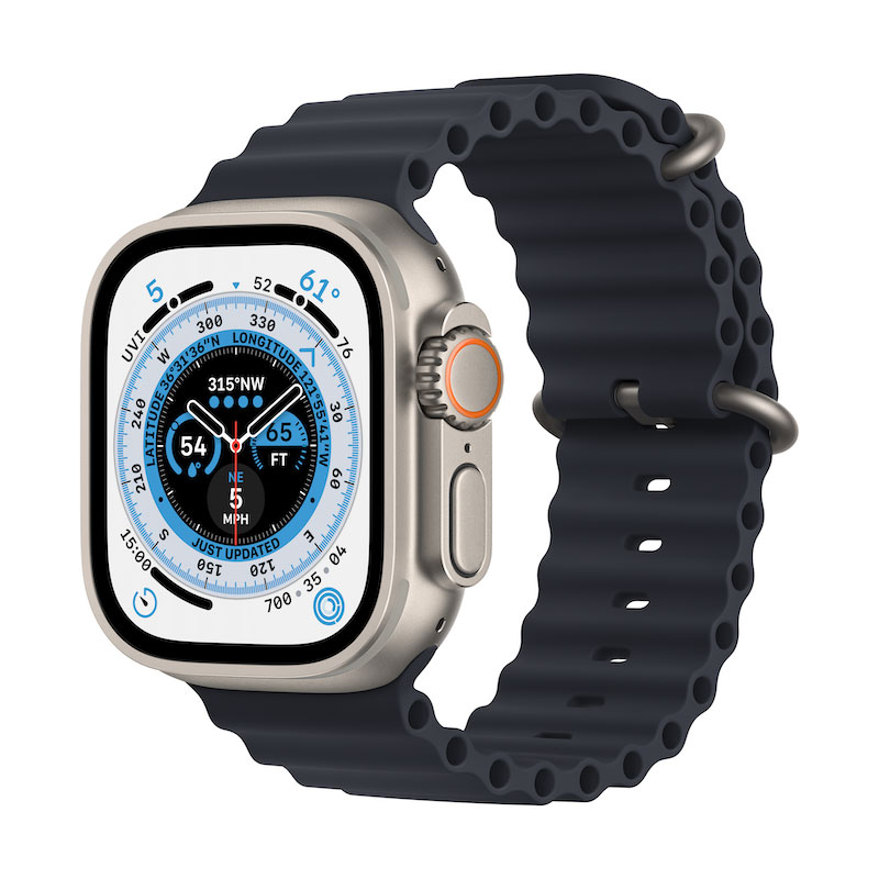 Apple Watch Ultra, GPS+Cell 49 mm - Titanio/Bracelete Ocean meia-noite
