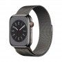 Apple Watch 8, GPS+Cellular 41 mm - Aço Grafite/Bracelete Milanesa grafite