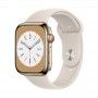 Apple Watch 8, GPS+Cellular 45 mm - Aço dourado/Bracelete Luz das estrelas