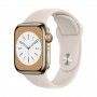 Apple Watch 8, GPS+Cellular 41 mm - Aço dourado//Bracelete Luz das estrelas