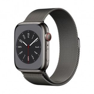 Apple Watch 8, GPS+Cellular 45 mm - Aço grafite/Bracelete milanesa grafite