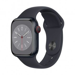 Apple Watch 8, GPS+Cellular 41 mm - Meia noite/Bracelete Meia noite