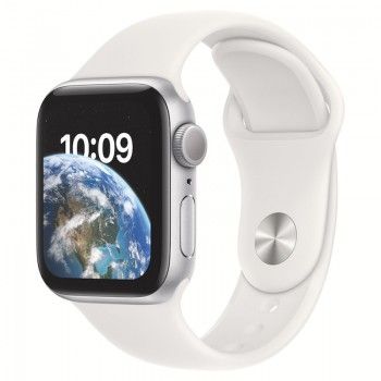 Apple Watch SE, GPS 40 mm - Prateado/Bracelete branca