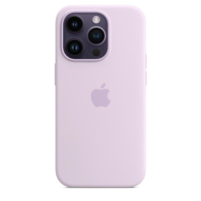 Capa em silicone com MagSafe para iPhone 14 Pro - Lilás