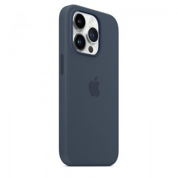 Capa em silicone com MagSafe para iPhone 14 Pro - Azul tempestade