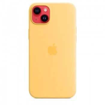 Capa em silicone com MagSafe para iPhone 14 Plus - Amarelo solar
