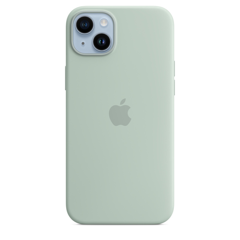 Capa em silicone com MagSafe para iPhone 14 Plus - Suculenta