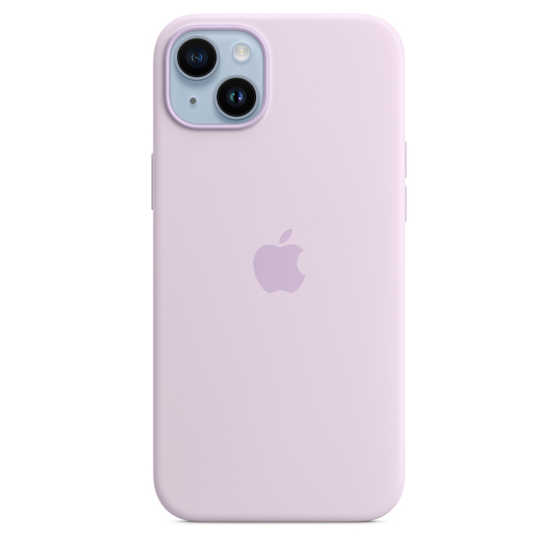 Capa em silicone com MagSafe para iPhone 14 Plus - Lilás