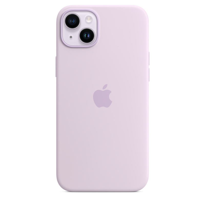 Capa em silicone com MagSafe para iPhone 14 Plus - Lilás