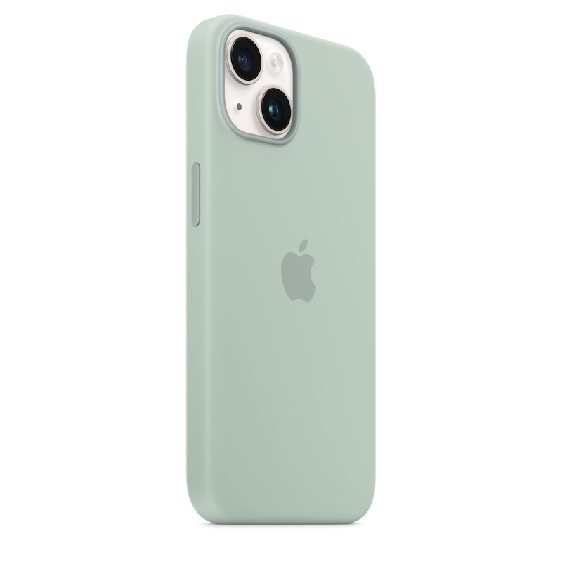Capa em silicone com MagSafe para iPhone 14 - Suculenta
