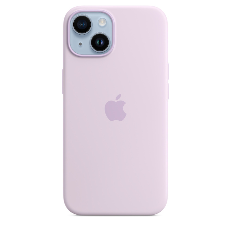Capa em silicone com MagSafe para iPhone 14 - Lilás