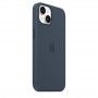 Capa em silicone com MagSafe para iPhone 14 - Azul tempestade