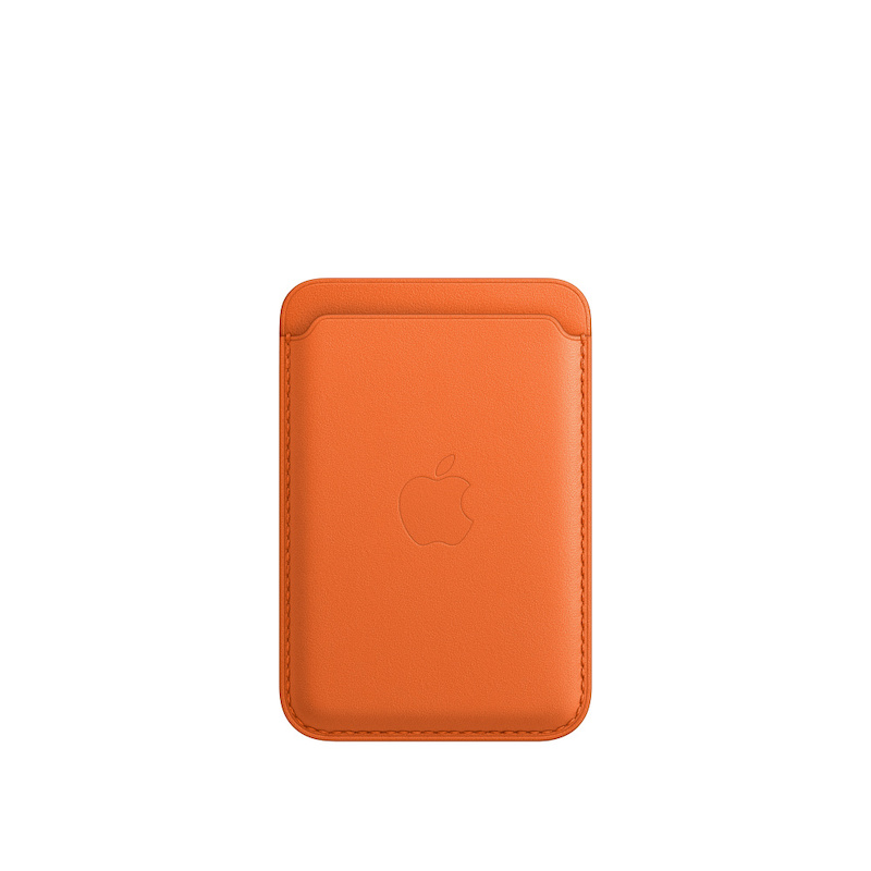 Carteira em pele com MagSafe para iPhone - Laranja