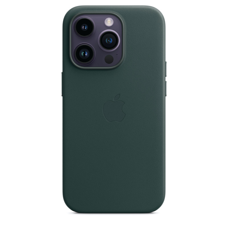 Capa em pele com MagSafe para iPhone 14 Pro - Verde floresta