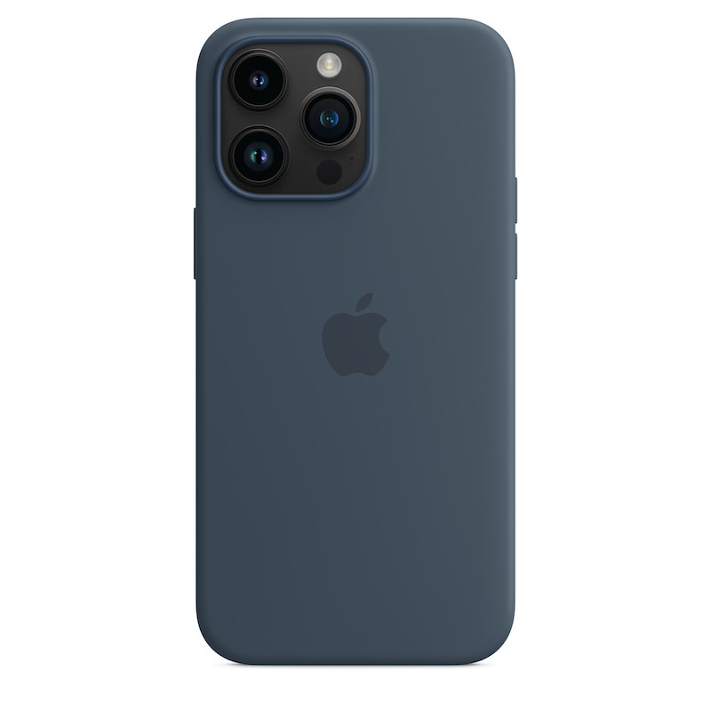 Capa em silicone com MagSafe para iPhone 14 Pro Max - Azul tempestade