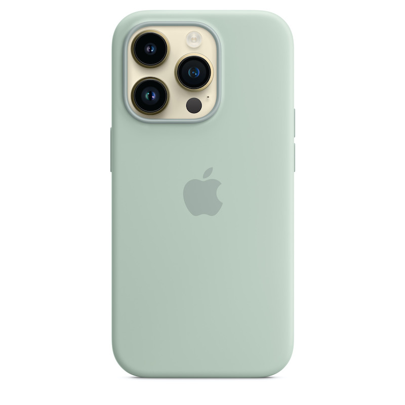 Capa em silicone com MagSafe para iPhone 14 Pro - Suculenta
