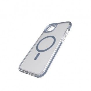 Capa para iPhone 14 Plus TECH21 Evo Crystal com MagSafe - Azul aço