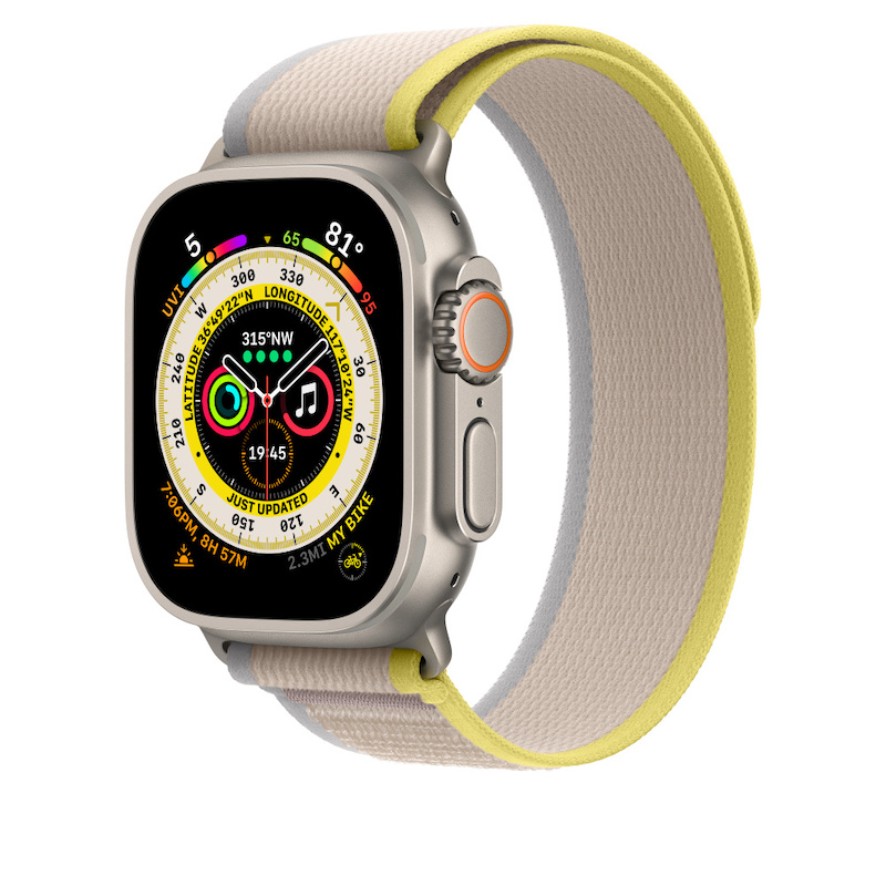 Bracelete Loop Trail para Apple Watch de 44 a 49mm (S/M) - Amarelo/bege