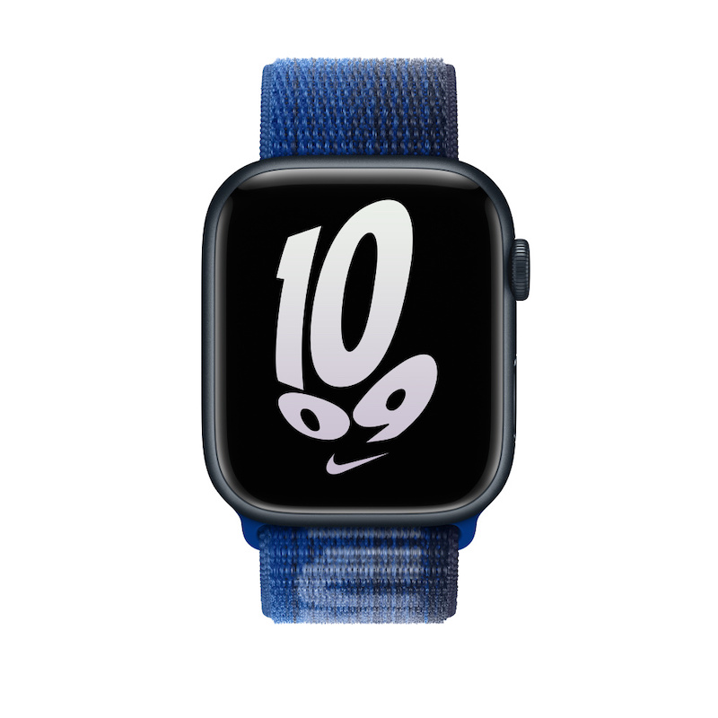 Bracelete Loop desportiva Nike para Apple Watch de 42 a 49mm - Game Royal/Midnight Navy