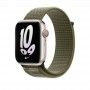 Bracelete Loop desportiva Nike para Apple Watch de 42 a 49mm - Sequoia/platina-pura