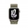Bracelete loop desportiva Nike para Apple Watch 39 a 41mm - Sequoia/platina-pura