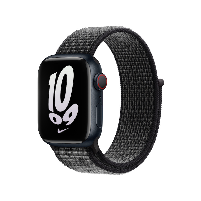 Bracelete loop desportiva Nike para Apple Watch 39 a 41mm - Branco cume/preto