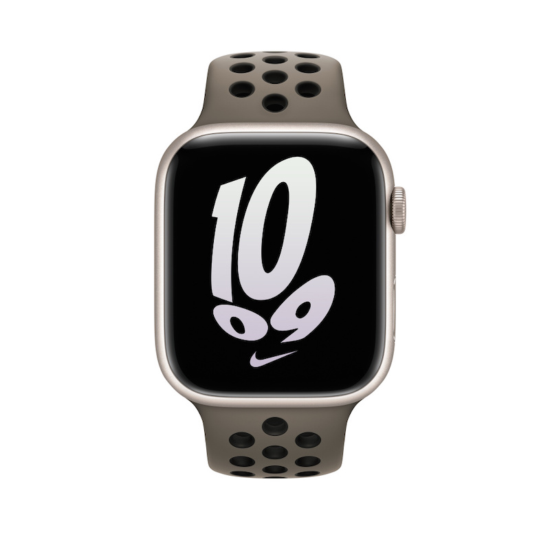 Bracelete desportiva Nike para Apple Watch 42 a 49 mm - Cinzento oliva/preto