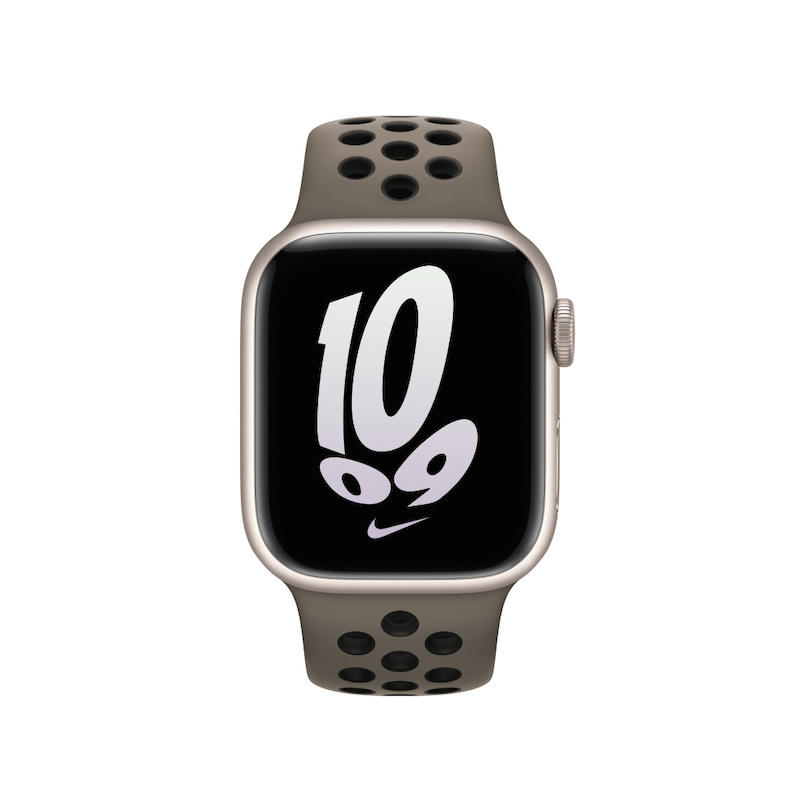 Bracelete desportiva Nike para Apple Watcch de 38 a 41 mm - Cinzento oliva/preto