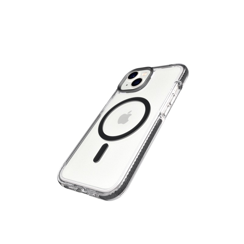 Capa para iPhone 14 TECH21 Evo Crystal com MagSafe - Grafite/Preto